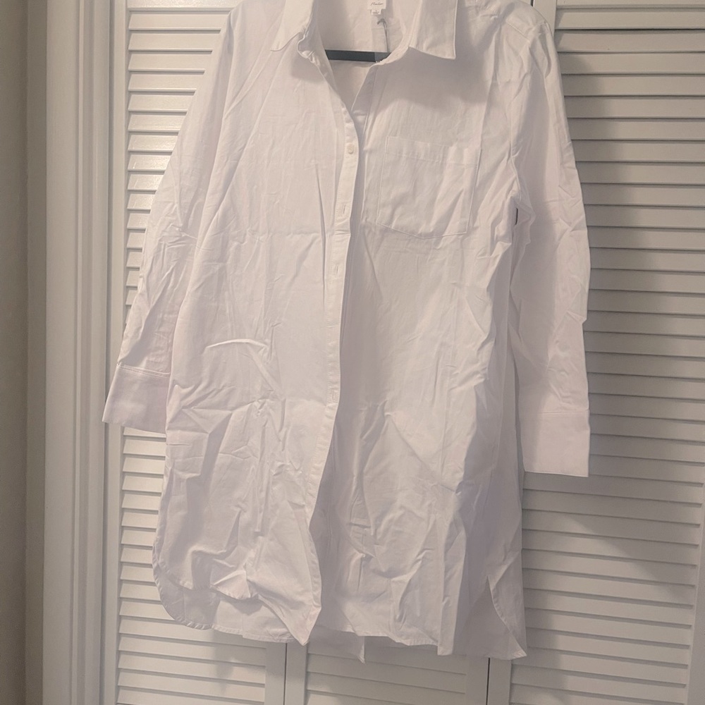 Oversized button up dress with pockets